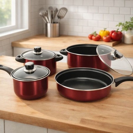 Set de Ollas 7 Piezas 4HOME A164-S6933 | Completo y funcional para tu cocina